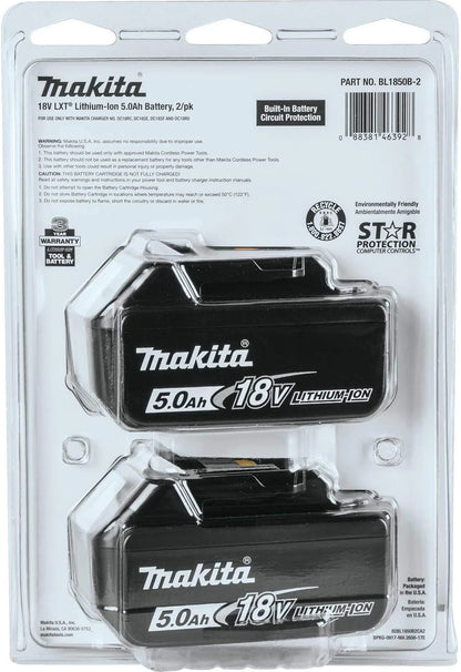 MAKITA BL1850B-2 18V 5.0 AH LXT LITHIUM-ION BATTERY (2-PACK)