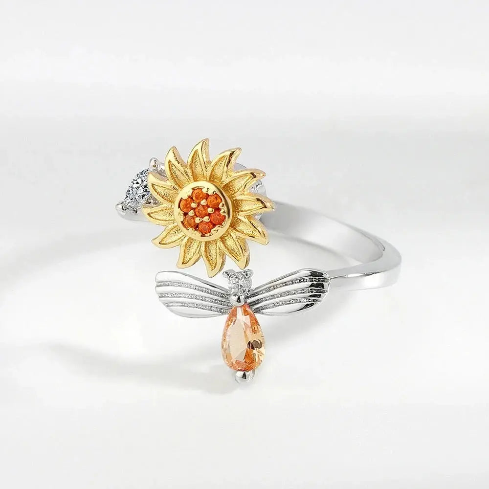 Ulrich Sunflower Bee Fidget Ring Gifts