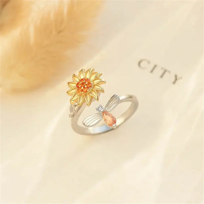 Ulrich Sunflower Bee Fidget Ring Gifts